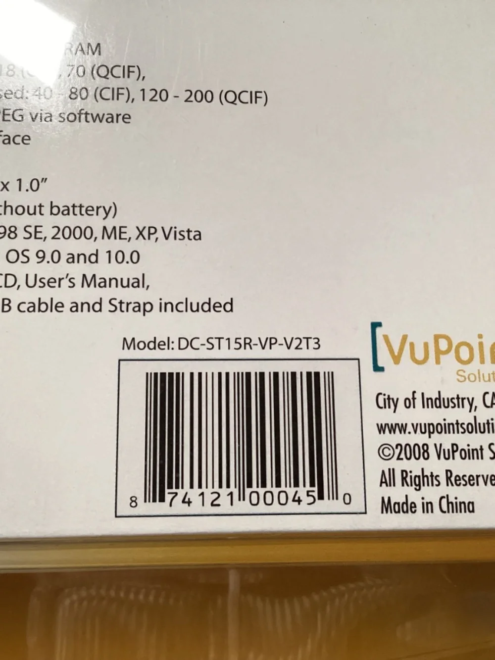 VuPoint Solutions Reusable Digital Camera DC-ST15R-VP New